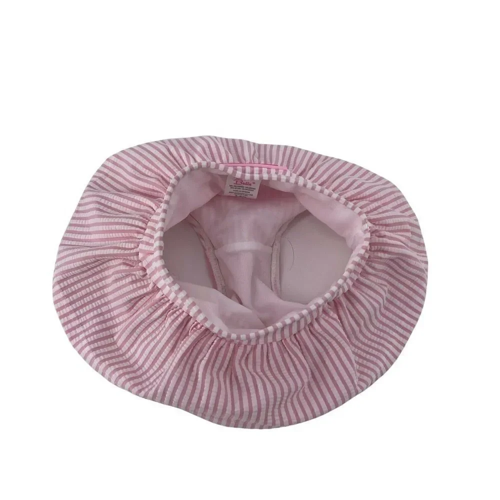 Ruffle Butts Swimsuit Bottom 3-6 Months Pink White Seersucker Preppy Swimwear